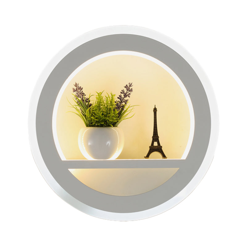 Skørter | Living Room Restaurant Wall Lamp Acrylic Nordic Style Sconce in White Finish