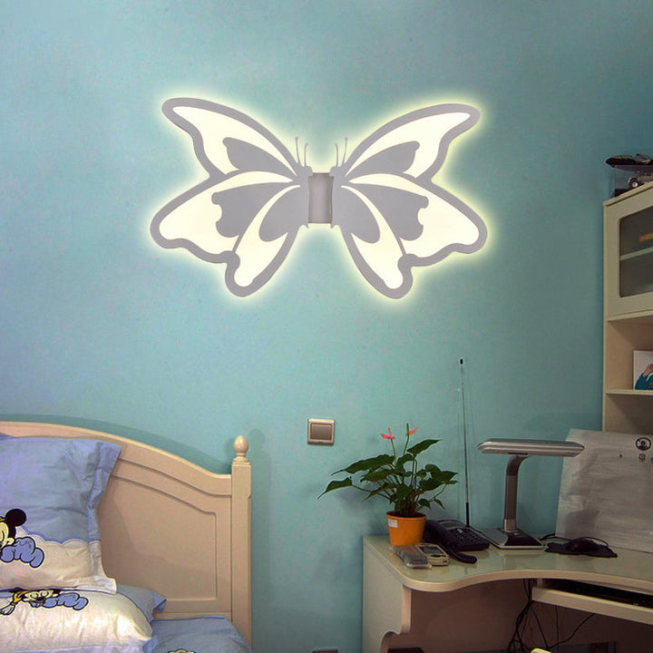 Skørter | Flat Cartoon-Shape Wall Lamp Modern Stylish Acrylic LED Wall Light in White for Stairs