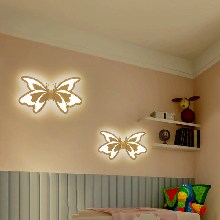 Skørter | Flat Cartoon-Shape Wall Lamp Modern Stylish Acrylic LED Wall Light in White for Stairs