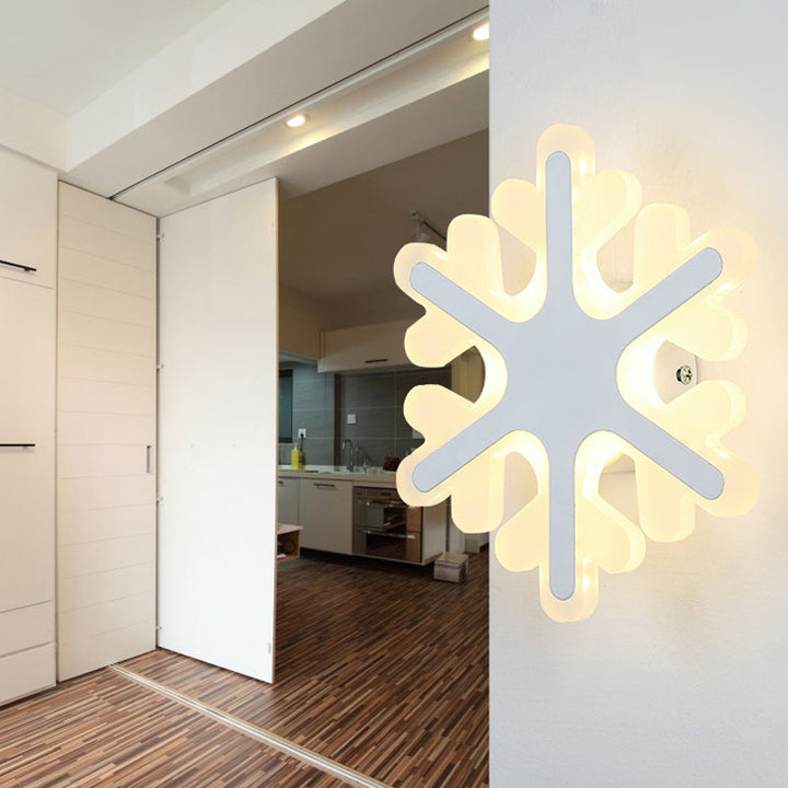 Skørter | Flat Cartoon-Shape Wall Lamp Modern Stylish Acrylic LED Wall Light in White for Stairs