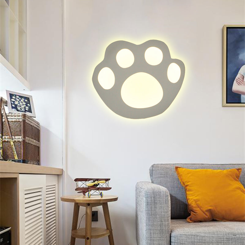 Skørter | Flat Cartoon-Shape Wall Lamp Modern Stylish Acrylic LED Wall Light in White for Stairs