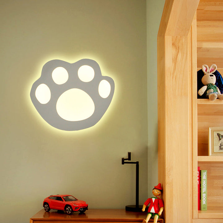Skørter | Flat Cartoon-Shape Wall Lamp Modern Stylish Acrylic LED Wall Light in White for Stairs