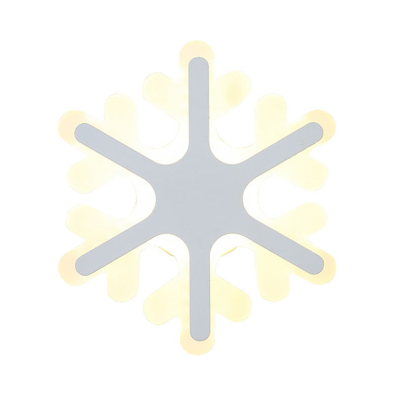 Skørter | Flat Cartoon-Shape Wall Lamp Modern Stylish Acrylic LED Wall Light in White for Stairs