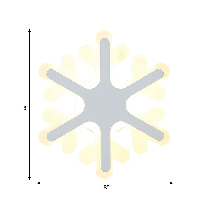 Skørter | Flat Cartoon-Shape Wall Lamp Modern Stylish Acrylic LED Wall Light in White for Stairs