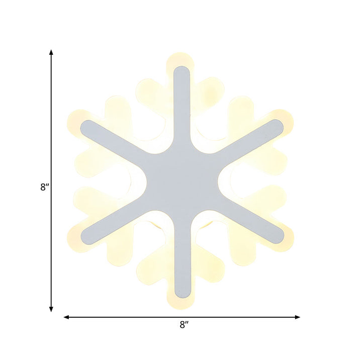 Skørter | Flat Cartoon-Shape Wall Lamp Modern Stylish Acrylic LED Wall Light in White for Stairs