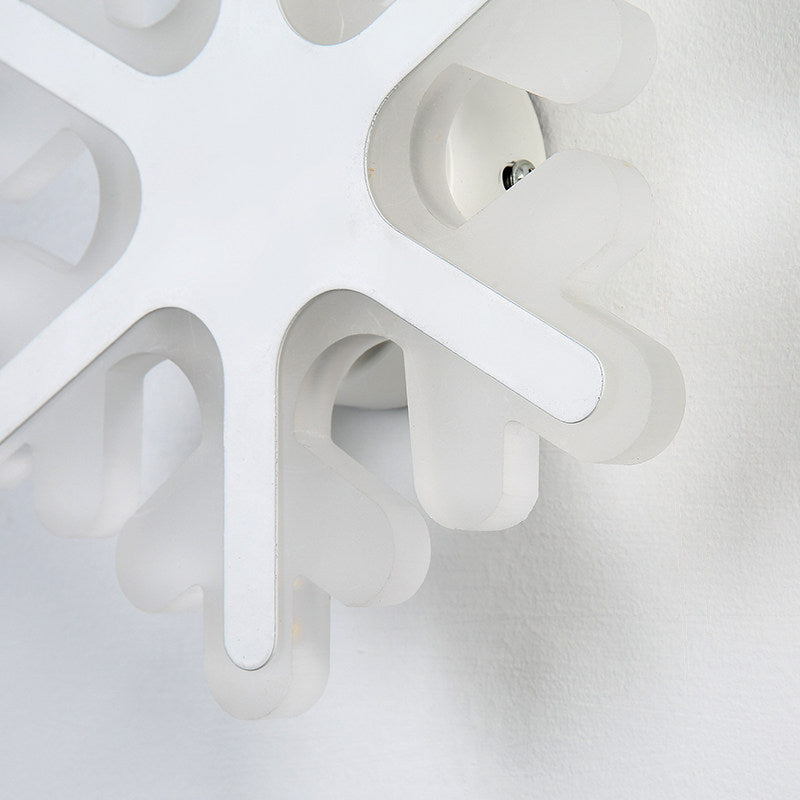 Skørter | Flat Cartoon-Shape Wall Lamp Modern Stylish Acrylic LED Wall Light in White for Stairs
