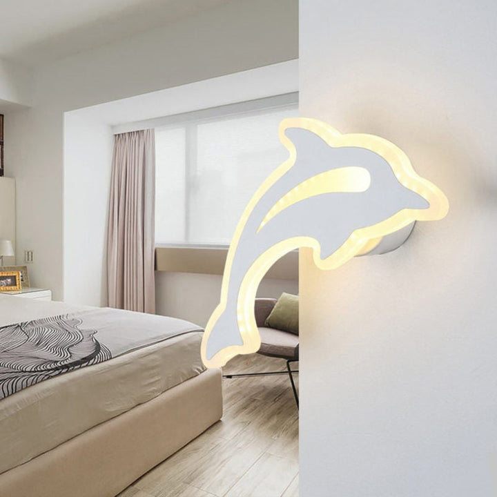Skørter | Lovely Animal Slim Wall Lamp Acrylic White LED Wall Light for Care Room Kindergarten