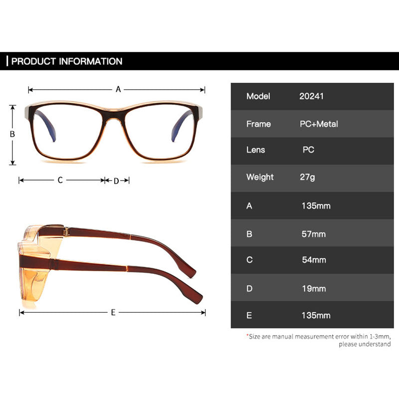 Lisslune | Anti-Fog Protective Glasses | Windproof, Blue Light Blocking & Anti-Pollen for Men and Women