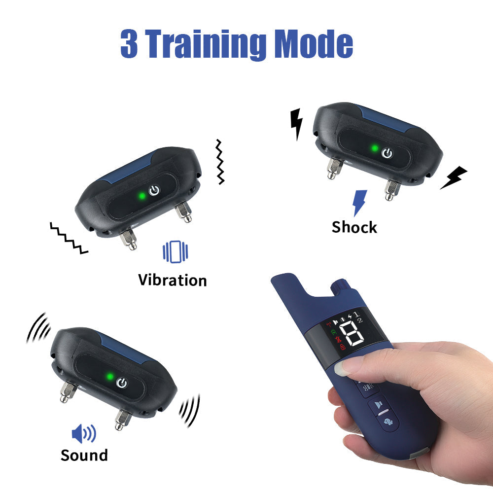 Lisslune | Electric Dog Training Collar – 500m Remote Control, Waterproof IPX7, Shock, Vibration & Sound Modes