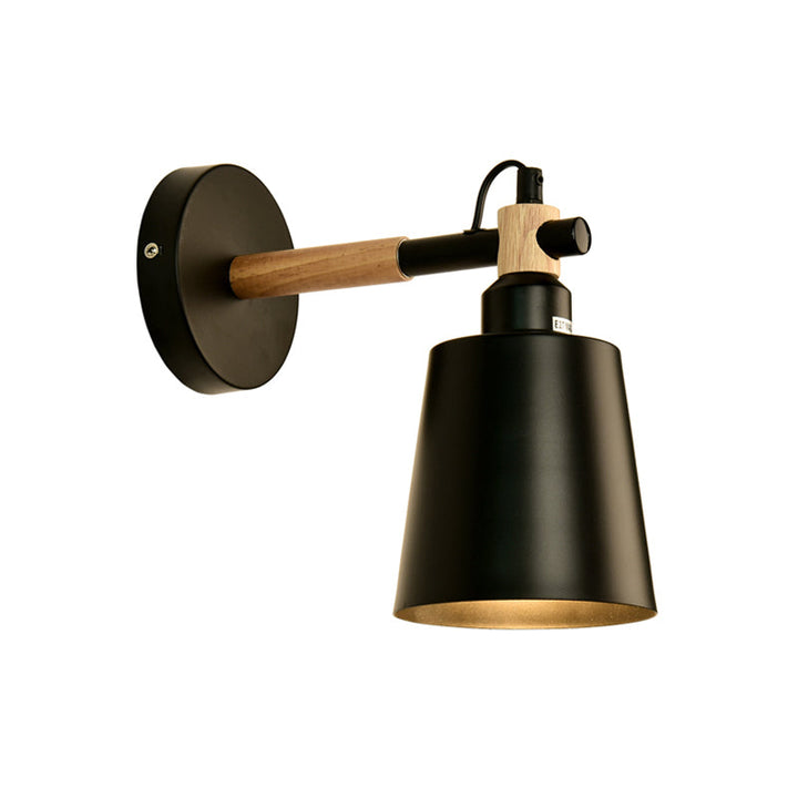 Skørter | Monochrome Bucket Wall Light A Main Nordic Style Metal Wall Lamp for Restaurant
