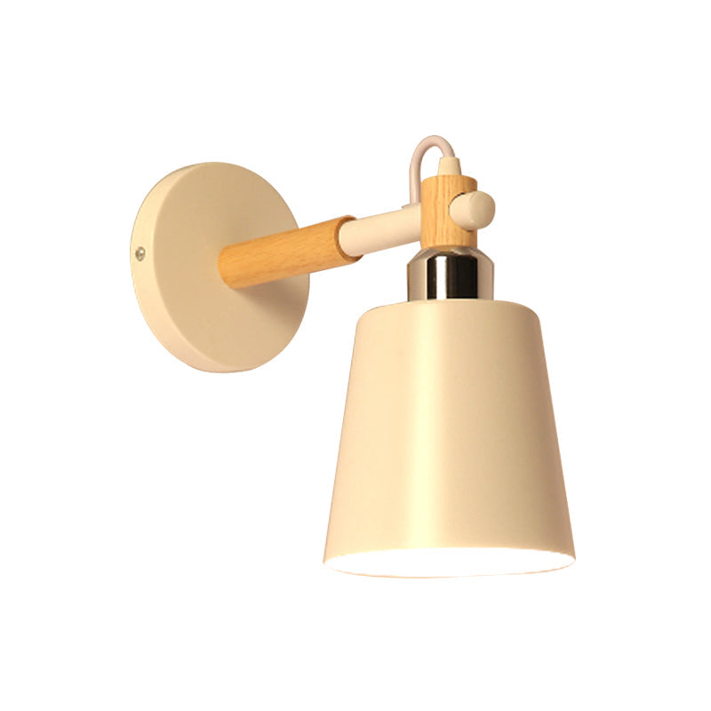Skørter | Monochrome Bucket Wall Light A Main Nordic Style Metal Wall Lamp for Restaurant