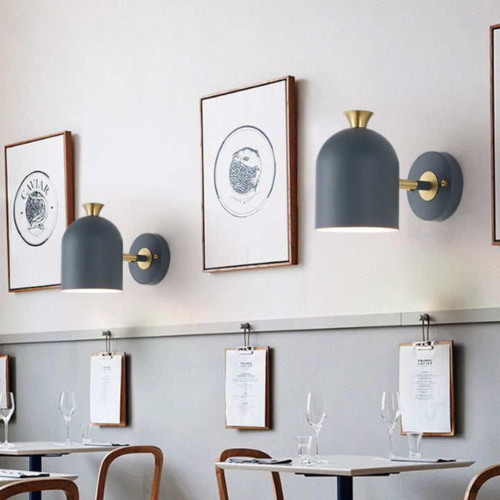 Skørter | Cup Shade Dining Room Wall Lamp Metal 1 Bulb Nordic Style Wall Lamp with Macaron Color