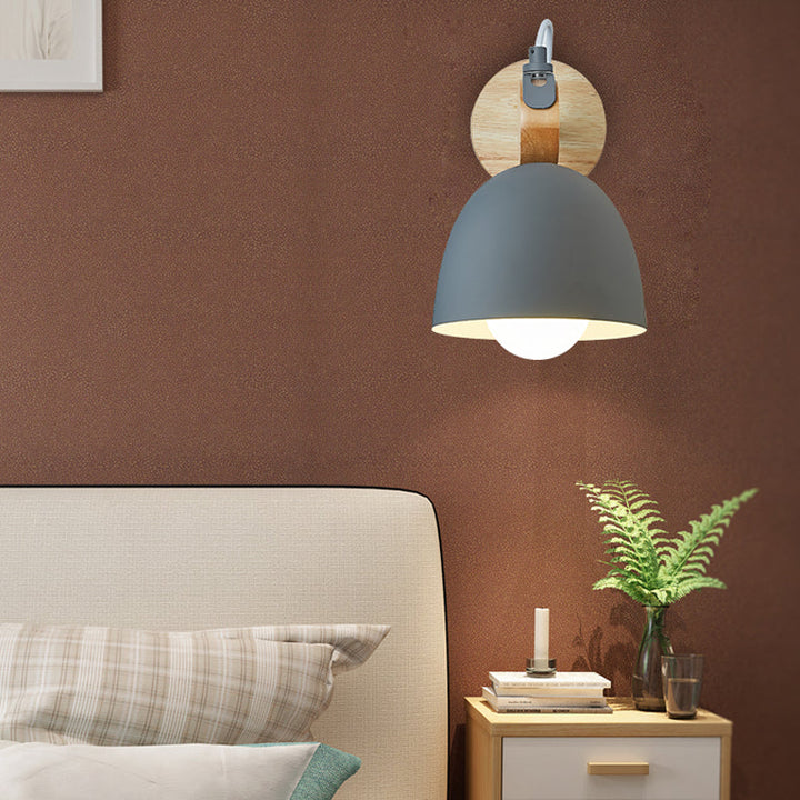 Skørter | Metallic Dome Wall Light Living Room Corner Adjustable 1 Light Nordic Style Wall Lamp