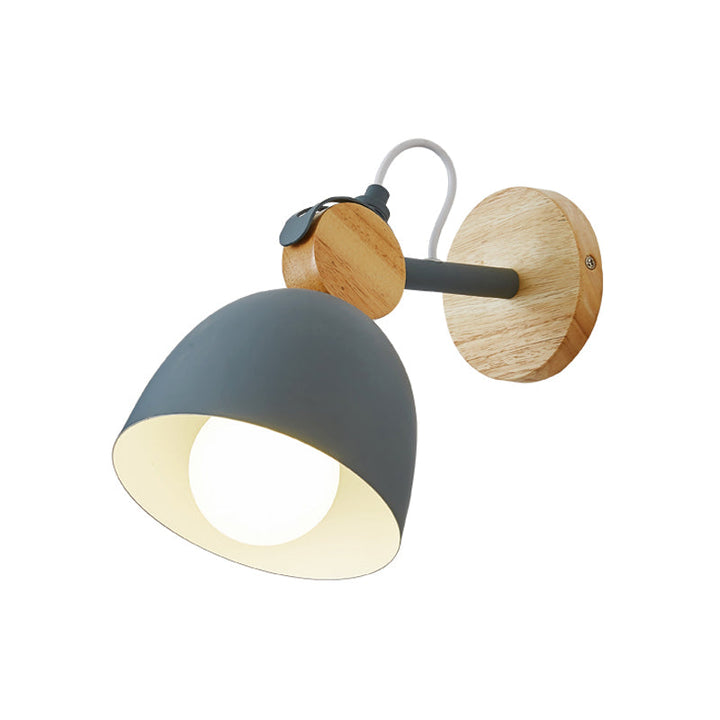 Skørter | Metallic Dome Wall Light Living Room Corner Adjustable 1 Light Nordic Style Wall Lamp