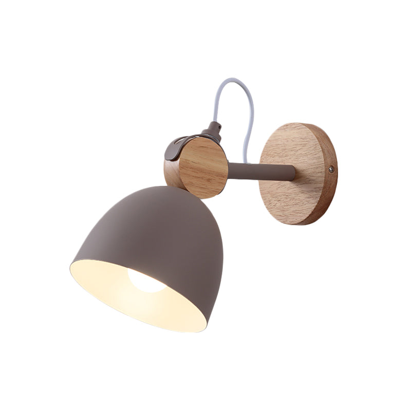 Skørter | Metallic Dome Wall Light Living Room Corner Adjustable 1 Light Nordic Style Wall Lamp