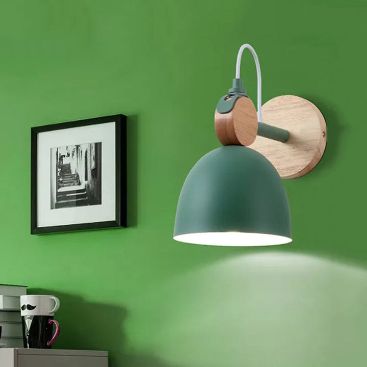 Skørter | Metallic Dome Wall Light Living Room Corner Adjustable 1 Light Nordic Style Wall Lamp