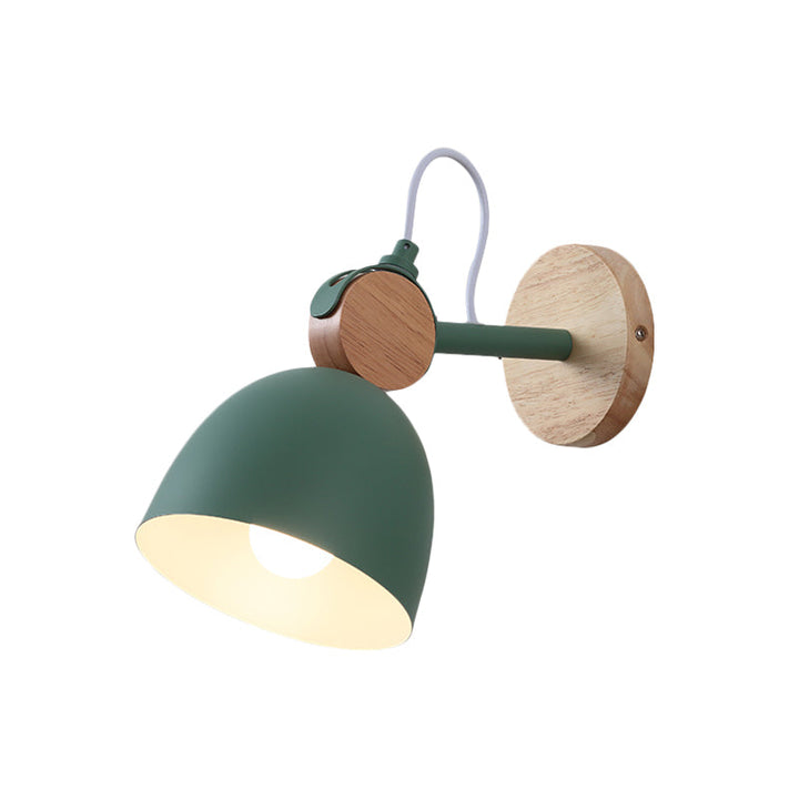 Skørter | Metallic Dome Wall Light Living Room Corner Adjustable 1 Light Nordic Style Wall Lamp