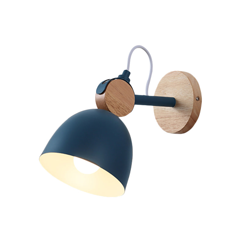 Skørter | Metallic Dome Wall Light Living Room Corner Adjustable 1 Light Nordic Style Wall Lamp