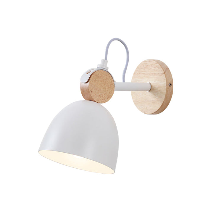 Skørter | Metallic Dome Wall Light Living Room Corner Adjustable 1 Light Nordic Style Wall Lamp