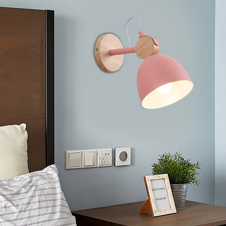 Skørter | Metallic Dome Wall Light Living Room Corner Adjustable 1 Light Nordic Style Wall Lamp