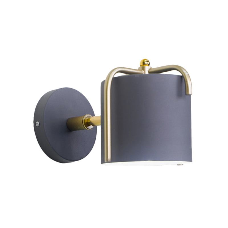 Skørter | Metal Cylinder Wall Lamp Rotatable One Lamp Macaron Loft Wall Lamp for Bedroom Mirror