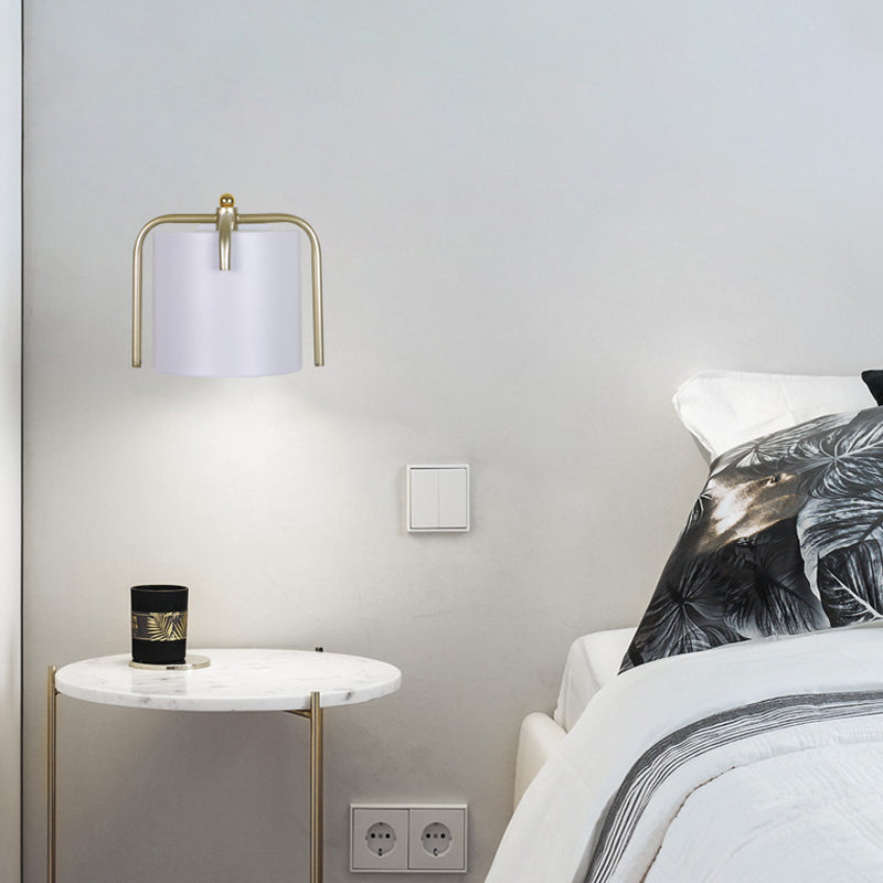 Skørter | Metal Cylinder Wall Lamp Rotatable One Lamp Macaron Loft Wall Lamp for Bedroom Mirror
