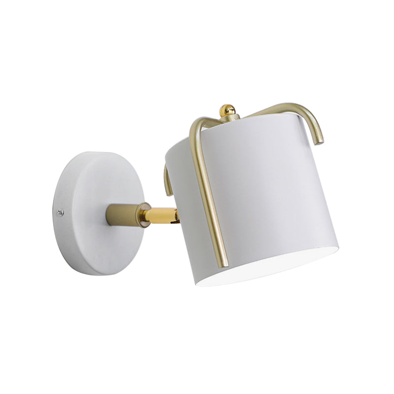 Skørter | Metal Cylinder Wall Lamp Rotatable One Lamp Macaron Loft Wall Lamp for Bedroom Mirror