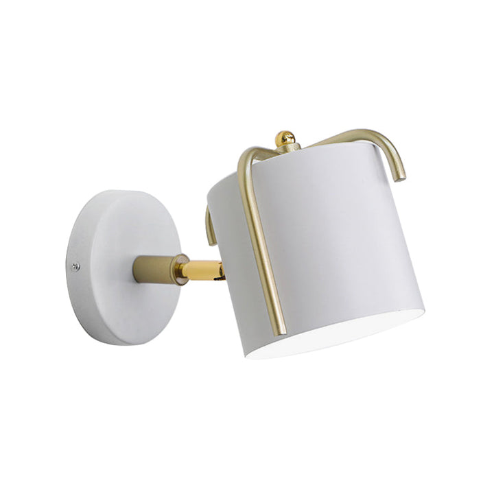 Skørter | Metal Cylinder Wall Lamp Rotatable One Lamp Macaron Loft Wall Lamp for Bedroom Mirror