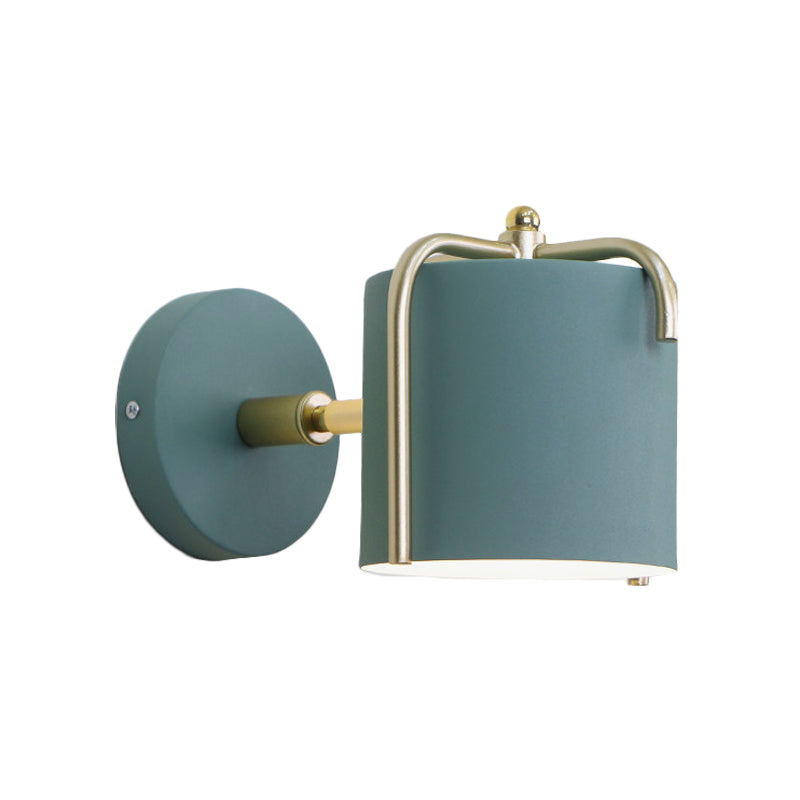 Skørter | Metal Cylinder Wall Lamp Rotatable One Lamp Macaron Loft Wall Lamp for Bedroom Mirror