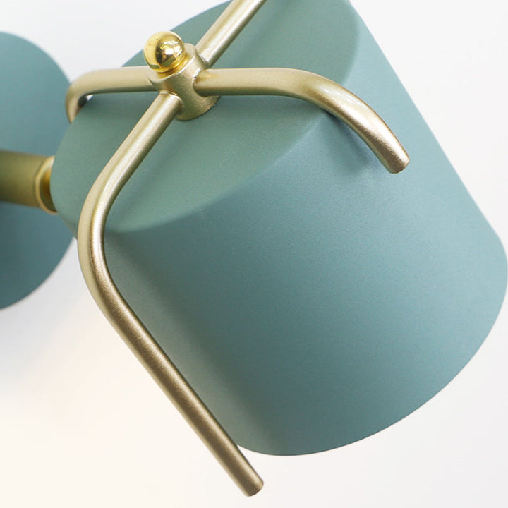 Skørter | Metal Cylinder Wall Lamp Rotatable One Lamp Macaron Loft Wall Lamp for Bedroom Mirror
