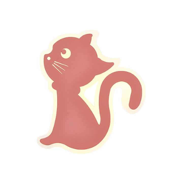 Skørter | Metal Slim Kitten Wall Lamp Animal Macaron Colorful Wall Lamp for Bedroom Kindergarten