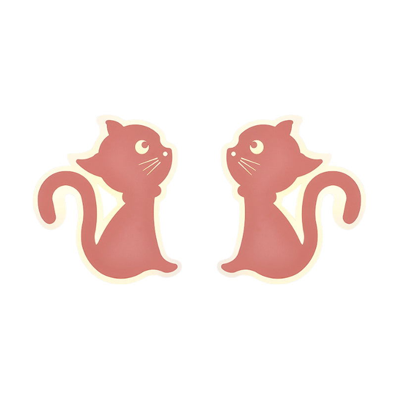 Skørter | Metal Slim Kitten Wall Lamp Animal Macaron Colorful Wall Lamp for Bedroom Kindergarten
