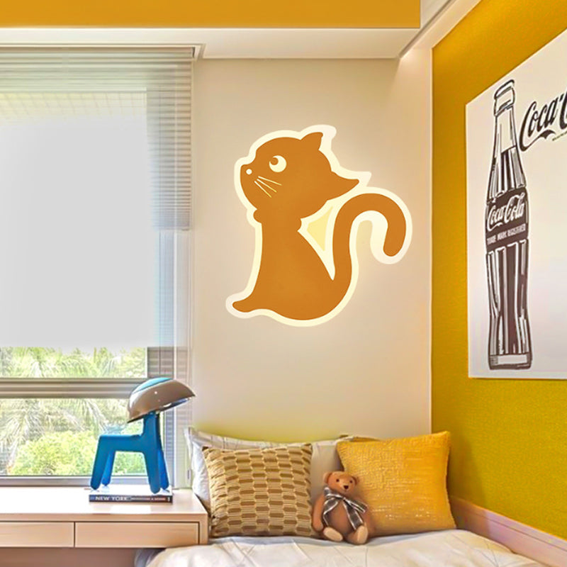 Skørter | Metal Slim Kitten Wall Lamp Animal Macaron Colorful Wall Lamp for Bedroom Kindergarten
