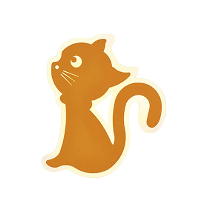 Skørter | Metal Slim Kitten Wall Lamp Animal Macaron Colorful Wall Lamp for Bedroom Kindergarten