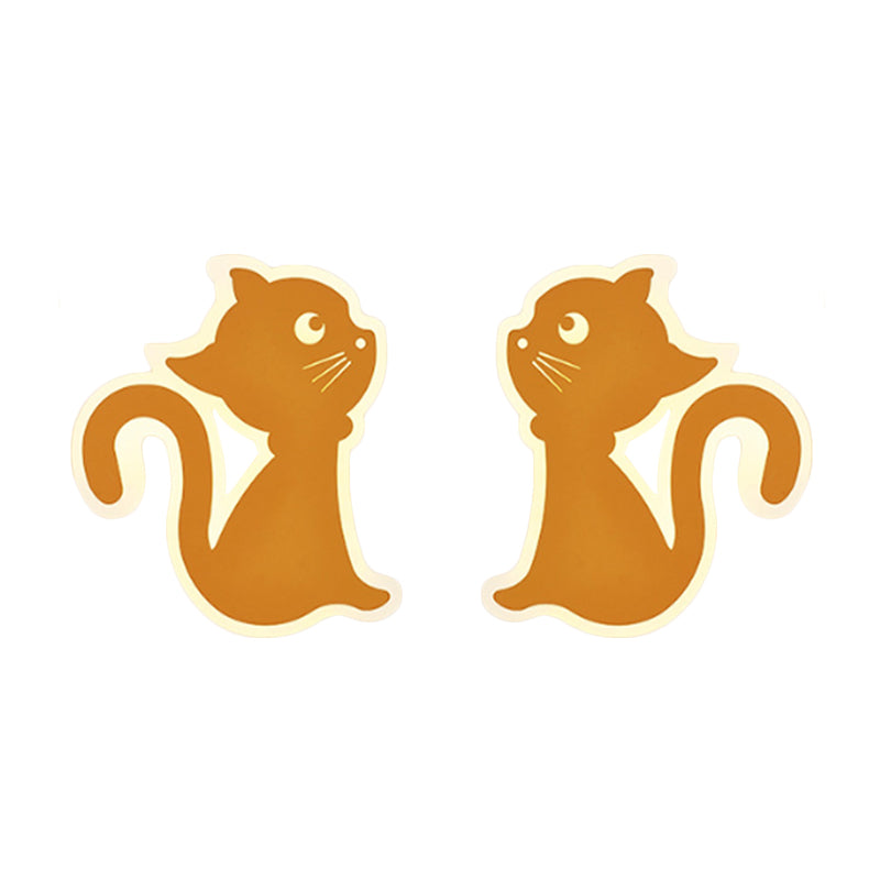 Skørter | Metal Slim Kitten Wall Lamp Animal Macaron Colorful Wall Lamp for Bedroom Kindergarten