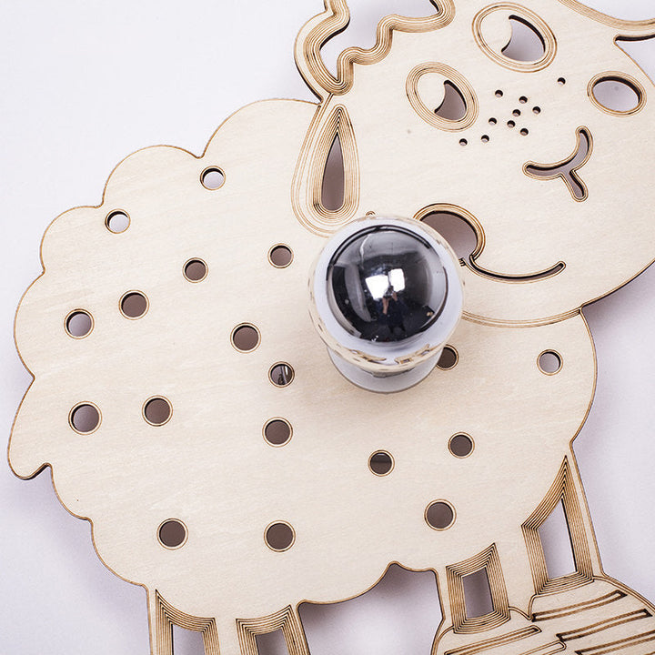 Skørter | Metal Sheep Wall Lamp Bedroom Preschool 1 Head Children Wall Light in Beige