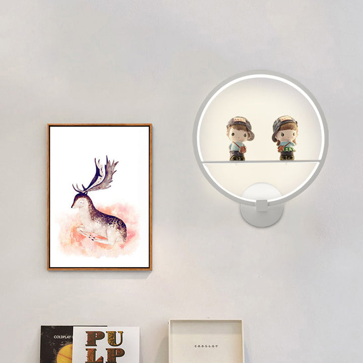 Skørter | White Ring LED Wall Lamp Contemporary Acrylic Wall Lamp for Living Room