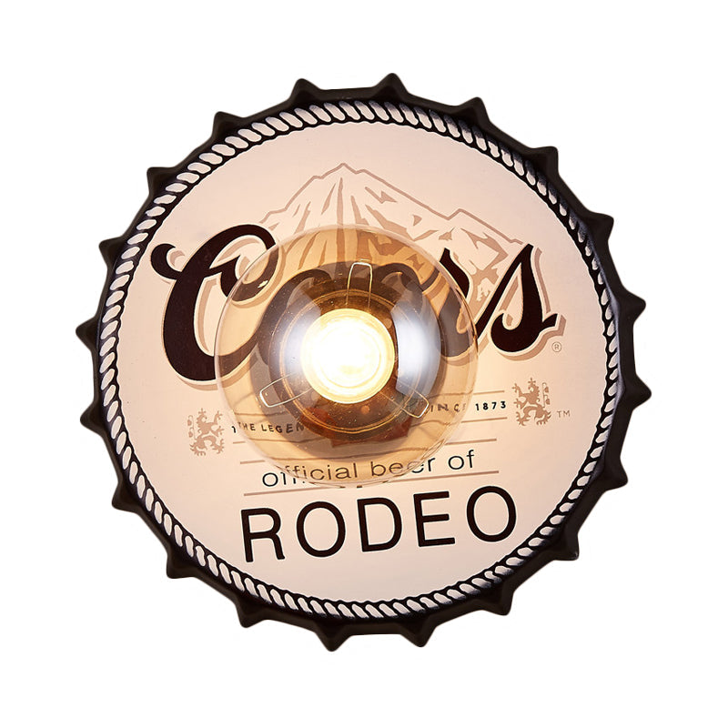 Skørter | Antique Style LED Wall Light Bottle Cap Shape Metal Wall Light for Restaurant Bar