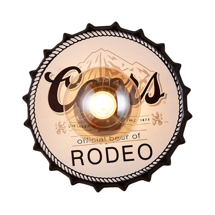 Skørter | Antique Style LED Wall Light Bottle Cap Shape Metal Wall Light for Restaurant Bar