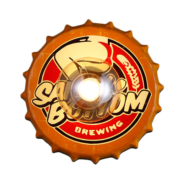 Skørter | Antique Style LED Wall Light Bottle Cap Shape Metal Wall Light for Restaurant Bar