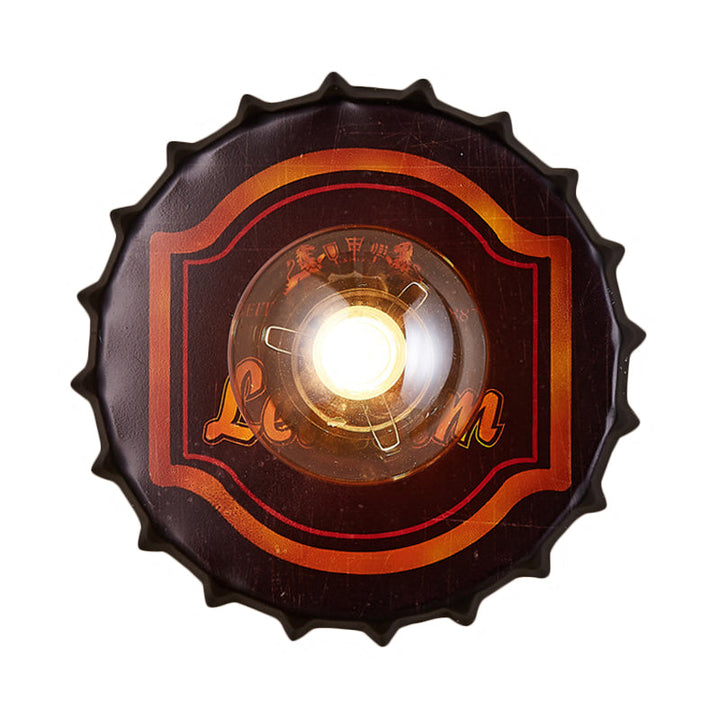 Skørter | Antique Style LED Wall Light Bottle Cap Shape Metal Wall Light for Restaurant Bar