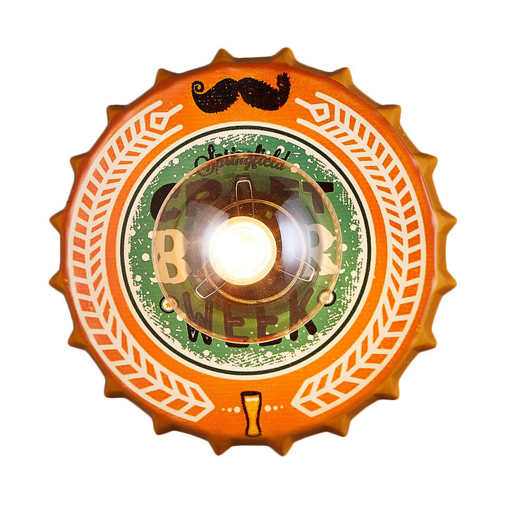 Skørter | Antique Style LED Wall Light Bottle Cap Shape Metal Wall Light for Restaurant Bar