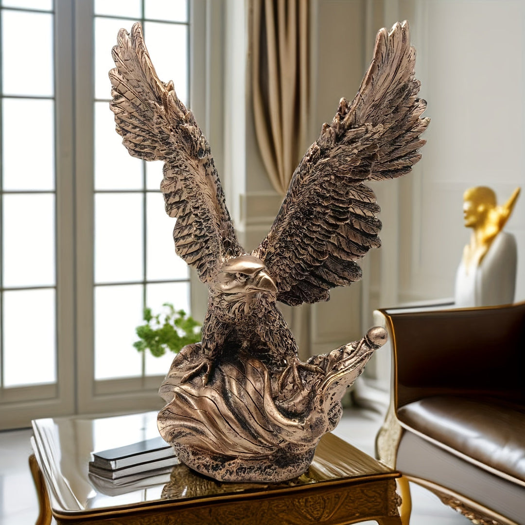 Lisslune | AeroGlide Majestic Eagle Statue – Impressive Decoration with Outstretched Wings