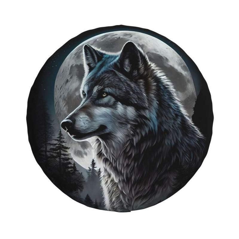 Lisslune | Wild Spirit Wolf Cover – Customized Protector for 4x4, Trailer, RV Wheels