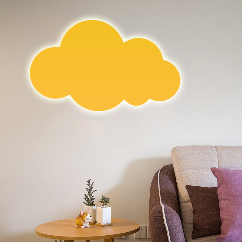 Skørter | Macaron Style Cloud Wall Light Metal Accent LED Wall Light for Children's Room