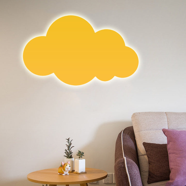 Skørter | Macaron Style Cloud Wall Light Metal Accent LED Wall Light for Children's Room
