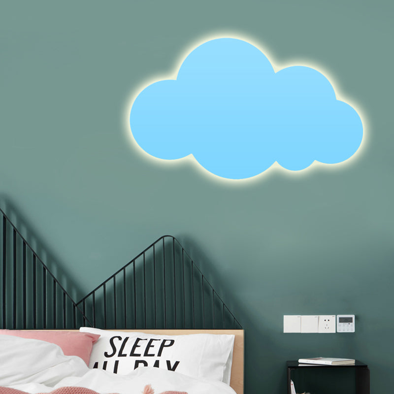 Skørter | Macaron Style Cloud Wall Light Metal Accent LED Wall Light for Children's Room