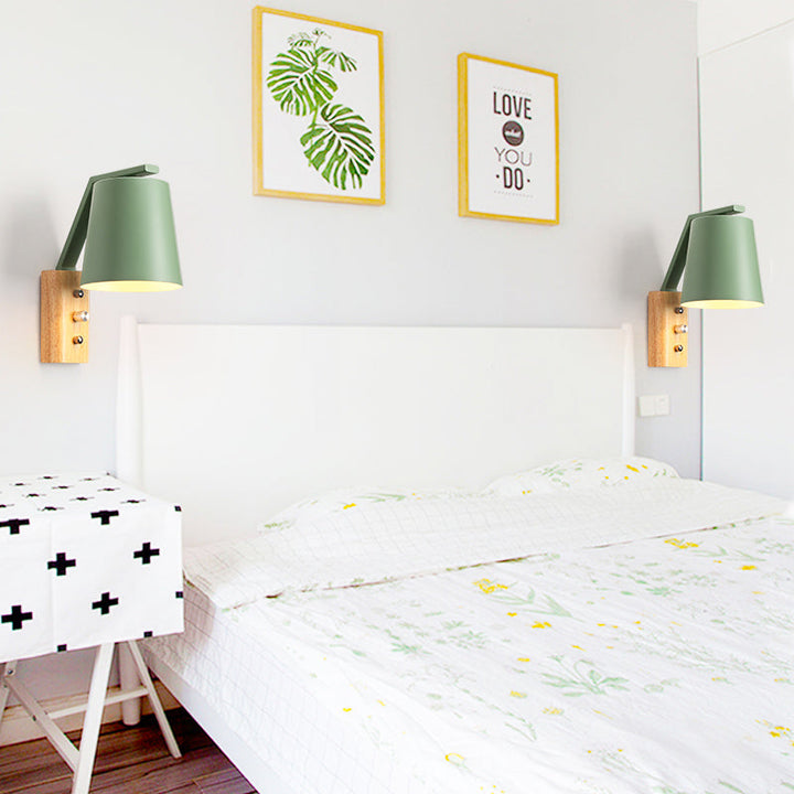 Skørter | Bucket Nursing Room Wall Lamp Metal 1 Lamp Macaron Loft Candy Colorful Wall Light