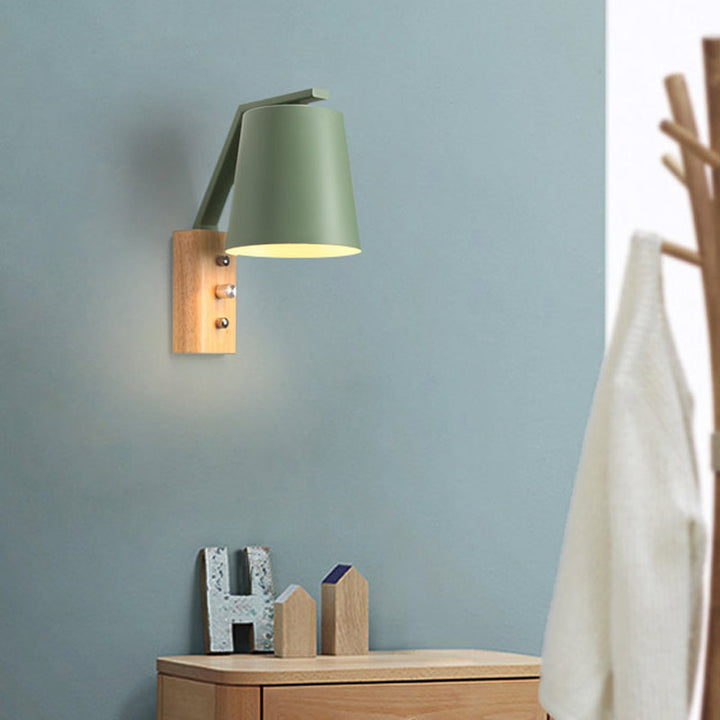 Skørter | Bucket Nursing Room Wall Lamp Metal 1 Lamp Macaron Loft Candy Colorful Wall Light