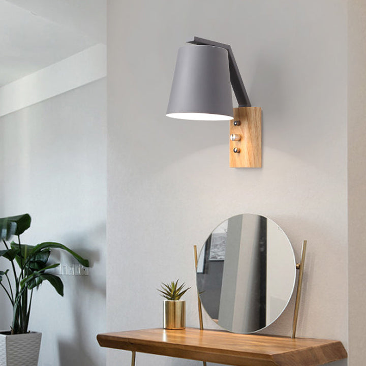 Skørter | Bucket Nursing Room Wall Lamp Metal 1 Lamp Macaron Loft Candy Colorful Wall Light
